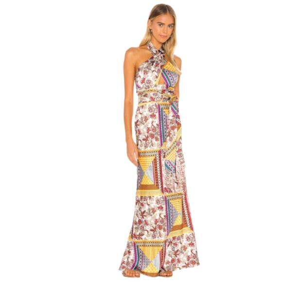 House of Harlow 1960 x REVOLVE Tianna Maxi Dress in Patchwork Multi NWT … - Picture 1 of 3